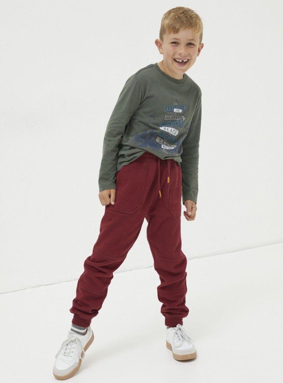 Boys FatFace Trousers & Joggers | Fatface Noah Knee Panel Joggers 9 Years